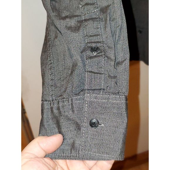 Calvin Klein Men's Shirt Button Up Long Sleeved Dark Gray Size XXL - Picture 7 of 12